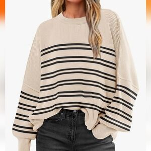 Womens Oversized Sweater   XL Crewneck Batwing Long Sleeve